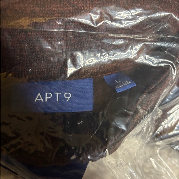 APT. 9 Seriously Soft Fleece Burgundy 1/4 Zip Knit Sweater Pullover NWT - Picture 3 of 5